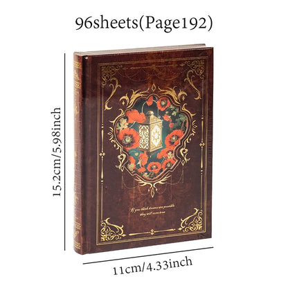 Vintage Style Gold Foil Notebook