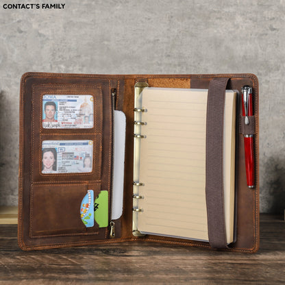 Luxury Retro Leather Portfolio Organizer