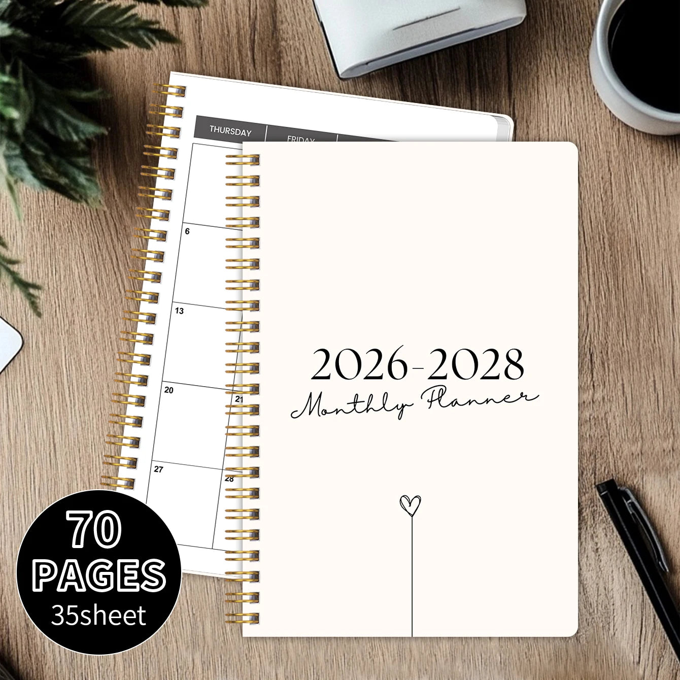 Weekly Planner Spiral A5 Two Year