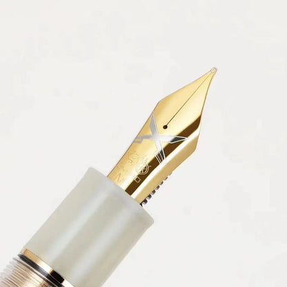 Red Star Cap Transparent Resin Fountain Pen