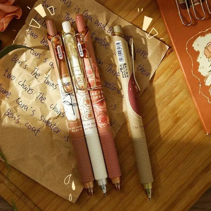 Gel Ink Pen Set With Rose Theme