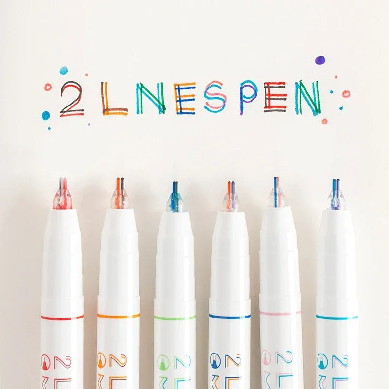 Kawaii Dual-Line Color Marker Set