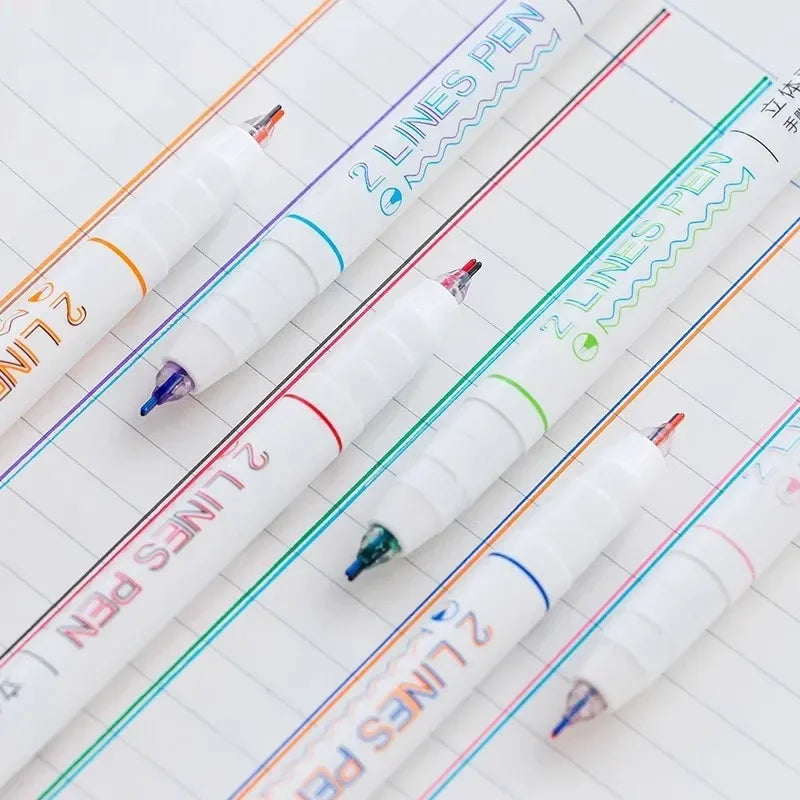 Kawaii Dual-Line Color Marker Set