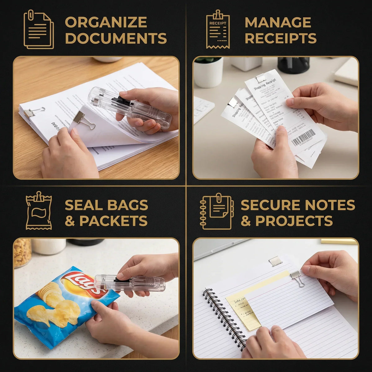 Metal Document Clips For Paper Organization
