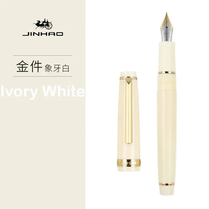 Luxury Fountain Pen with Gold Trim and Fine Nib
