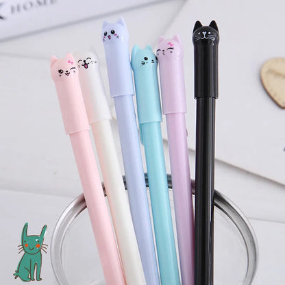 Cute Kitten Gel Pens (Set of 6)