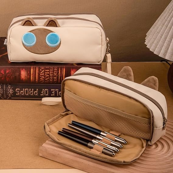 Large capacity pencil case for students and desk organization