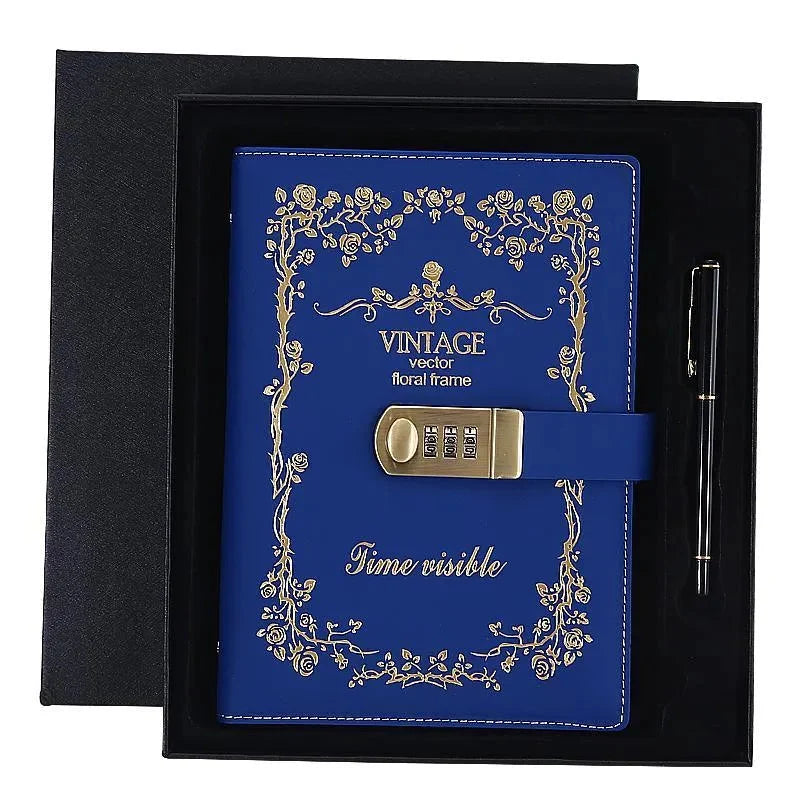 Embroidered Vintage Notebook for Journaling and Notes