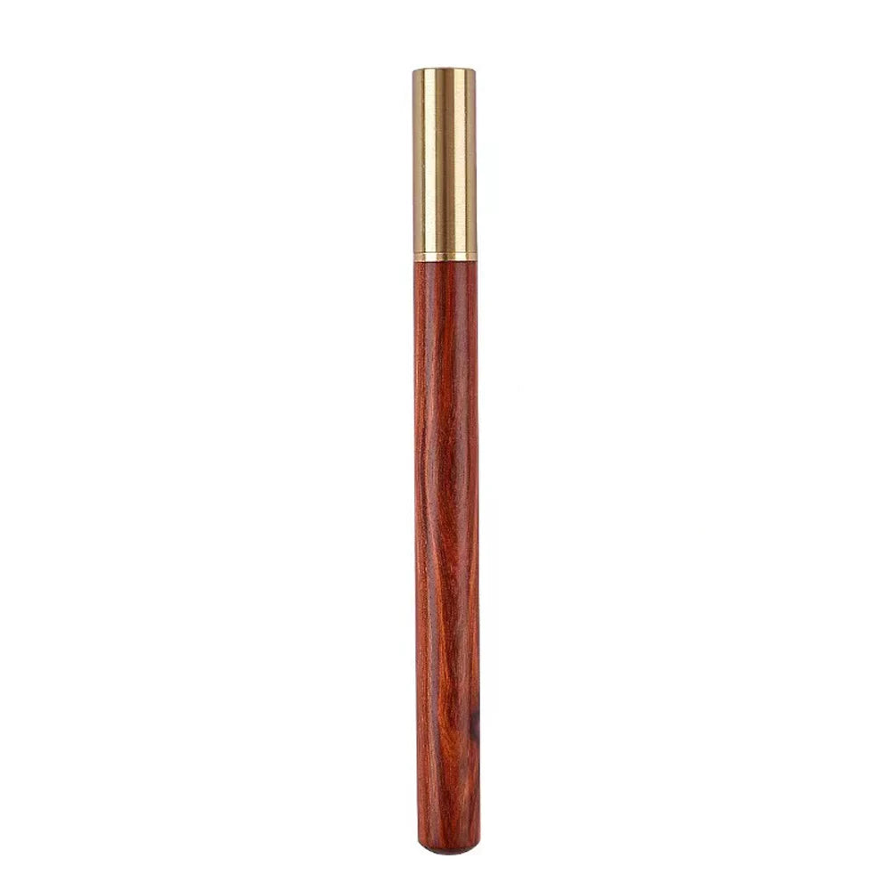 Vintage Wood and Brass Ballpoint Pen Stylish Metal Cap Roller Pen