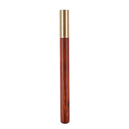 Vintage Wood and Brass Ballpoint Pen Stylish Metal Cap Roller Pen