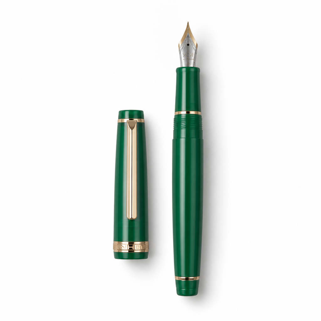Luxury Fountain Pen with Gold Trim and Fine Nib