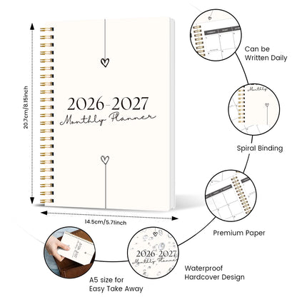 Weekly Planner Spiral A5 Two Year