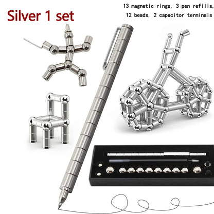 Magnetic Fidget Pen for Stress Relief and Multifunctional Writing