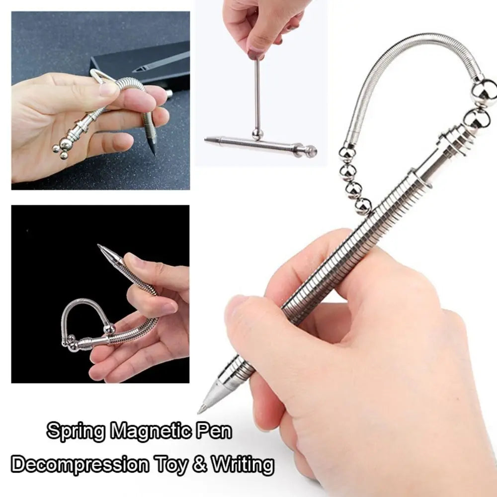Magnetic Gel Ballpoint Pen with Decompression Fidget Spinner