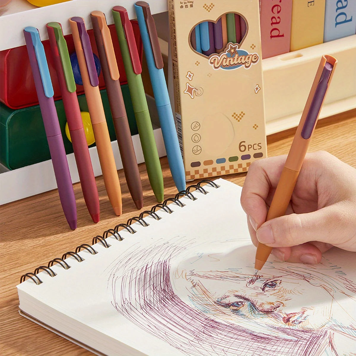 Fine Tip Gel Pen (Set of 6)