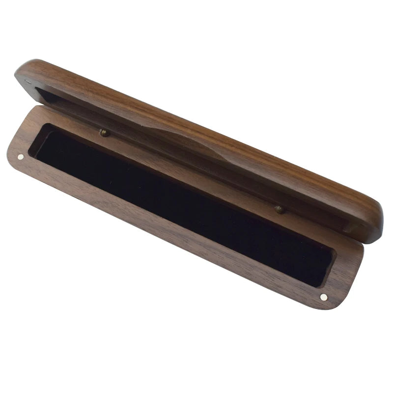 Wooden Pen Box Walnut Wood Magnetic Closure