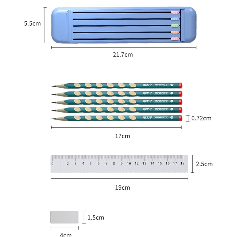 Large Multipurpose Pencil Case Organizer for School and Office