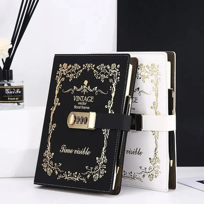 Embroidered Vintage Notebook for Journaling and Notes