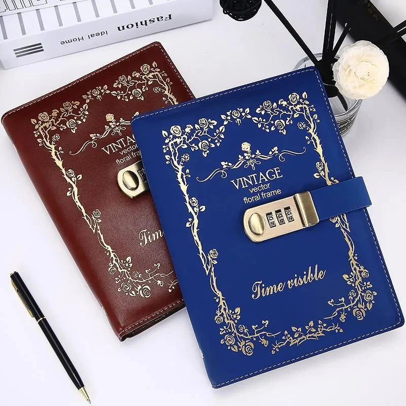 Embroidered Vintage Notebook for Journaling and Notes