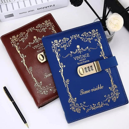 Embroidered Vintage Notebook for Journaling and Notes