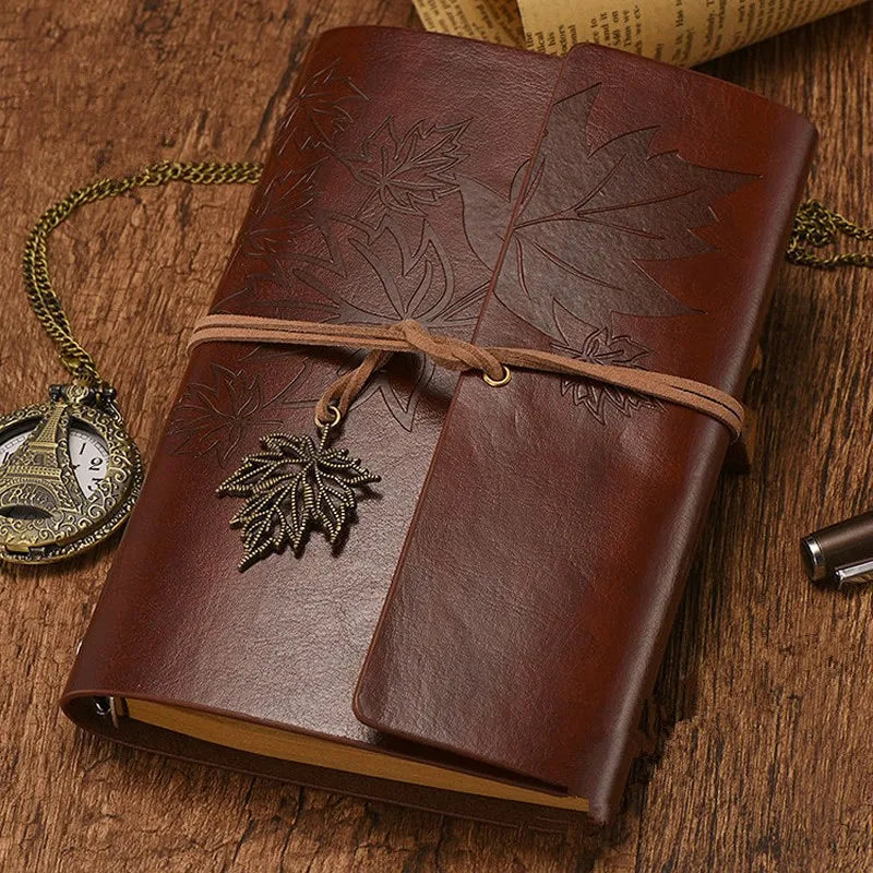 Vintage A6 Journal with Wrap Closure