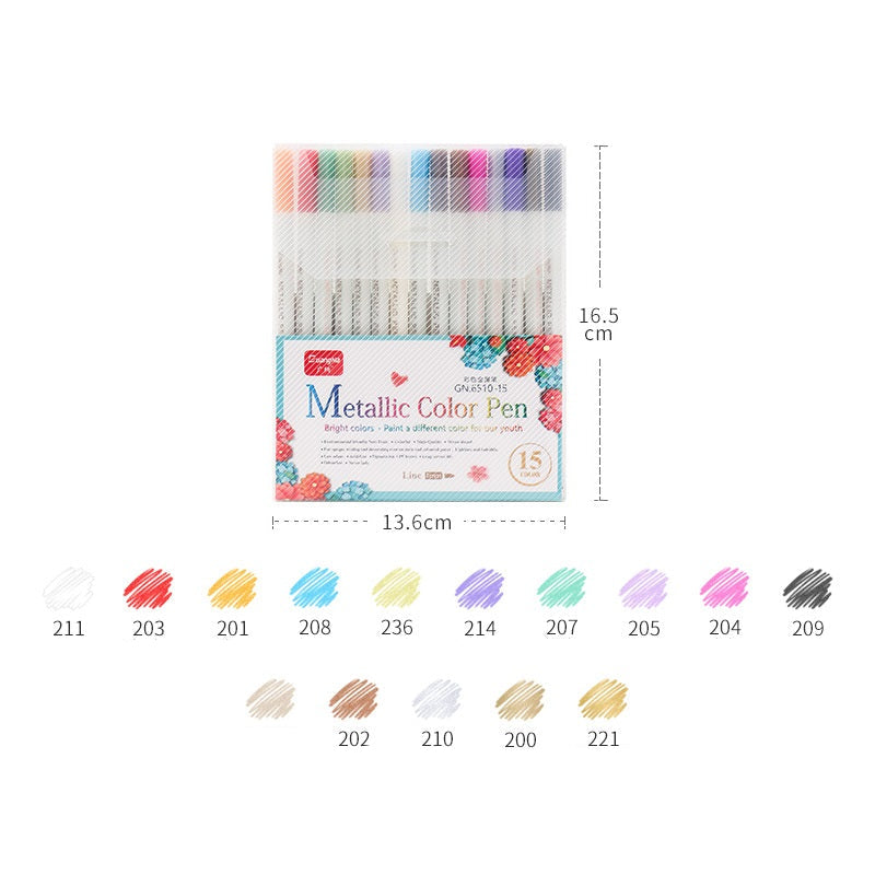 Metallic Fine Point Markers 10 to 30 Count Set