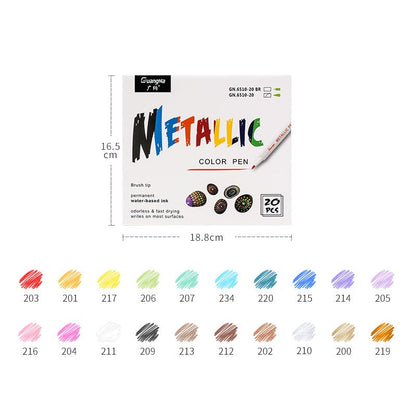Metallic Fine Point Markers 10 to 30 Count Set