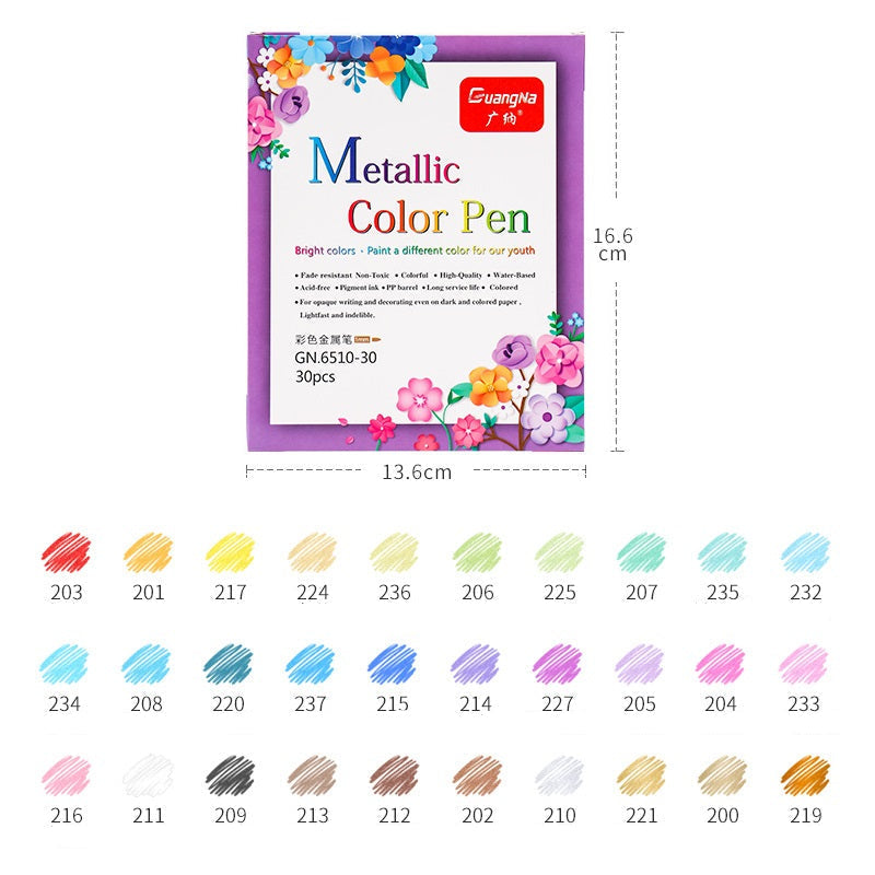 Metallic Fine Point Markers 10 to 30 Count Set