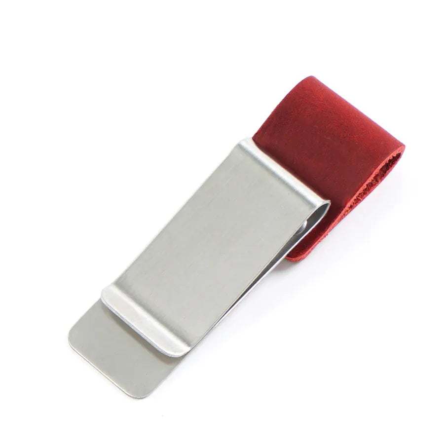 Journal Pen Clip With Leather Band Card And Cash Holder