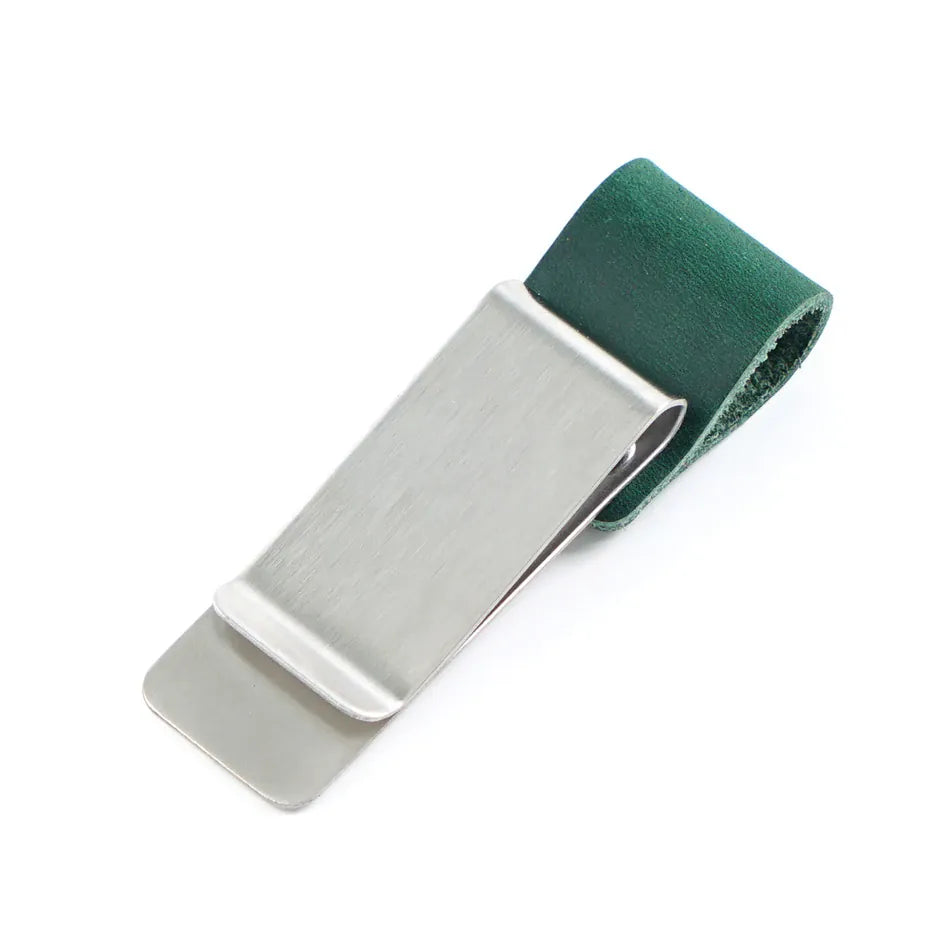 Journal Pen Clip With Leather Band Card And Cash Holder