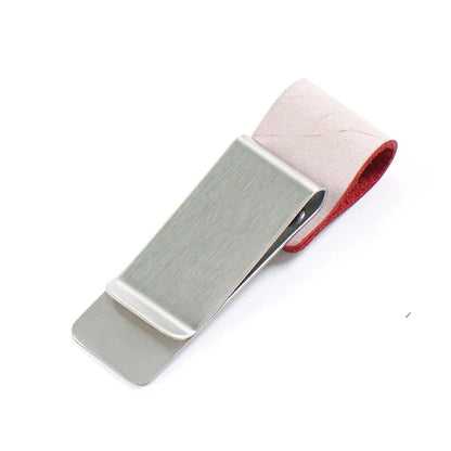 Journal Pen Clip With Leather Band Card And Cash Holder