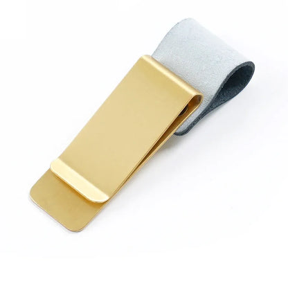 Journal Pen Clip With Leather Band Card And Cash Holder