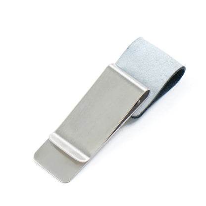 Journal Pen Clip With Leather Band Card And Cash Holder