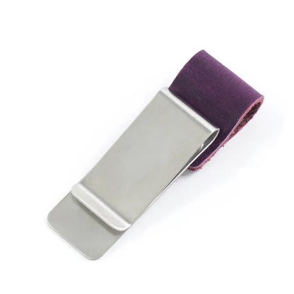 Journal Pen Clip With Leather Band Card And Cash Holder