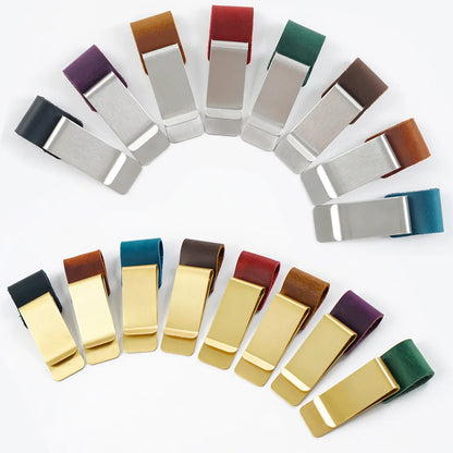 Compact pen clip and cash holder designed for everyday journaling