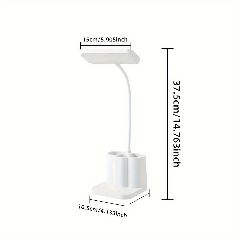 Compact cordless LED lamp for reading and home office use