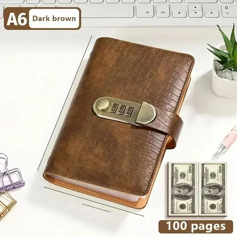Money saving binder shown closed with its protective cover