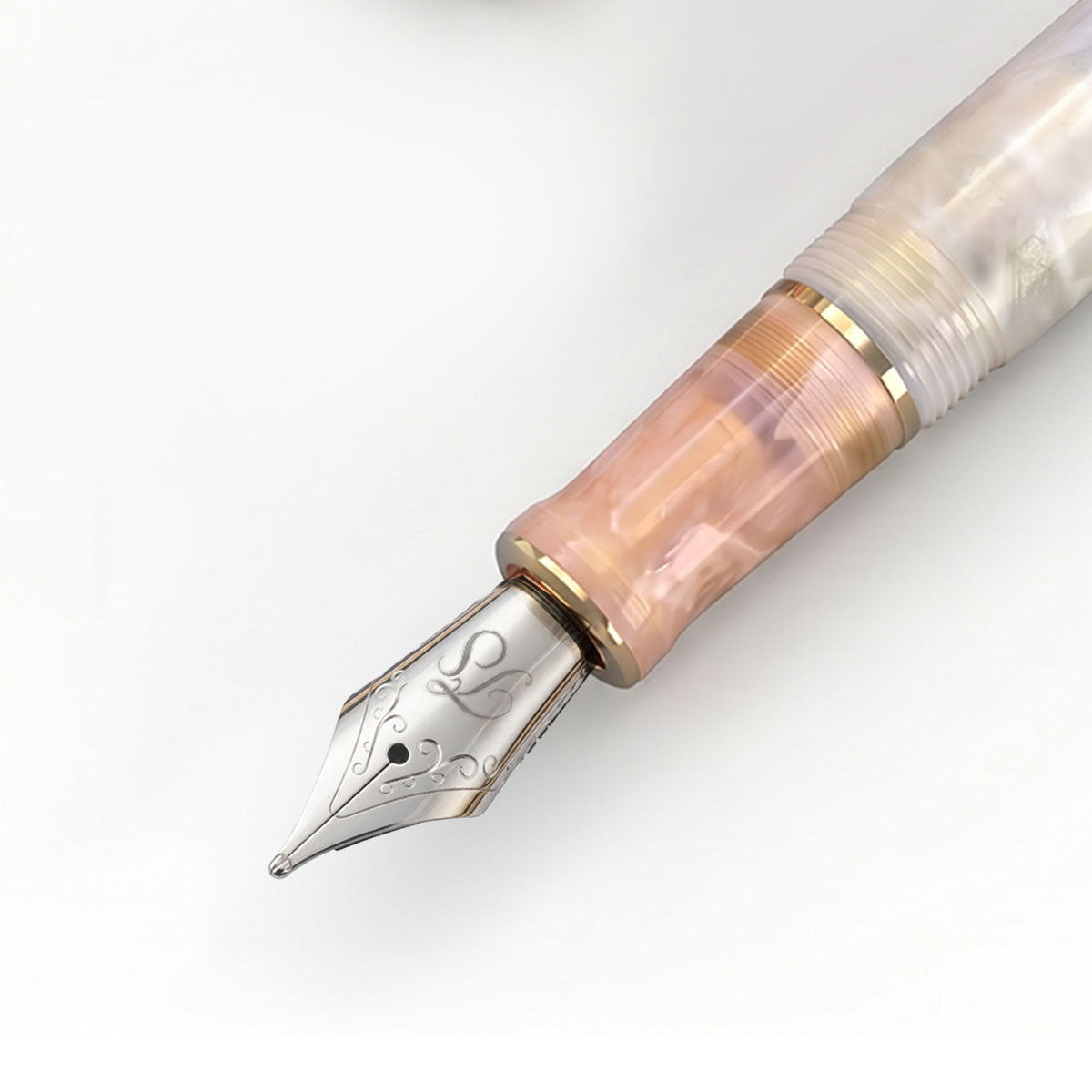 Rose Quartz Fountain Pen — Too Shiny Edition