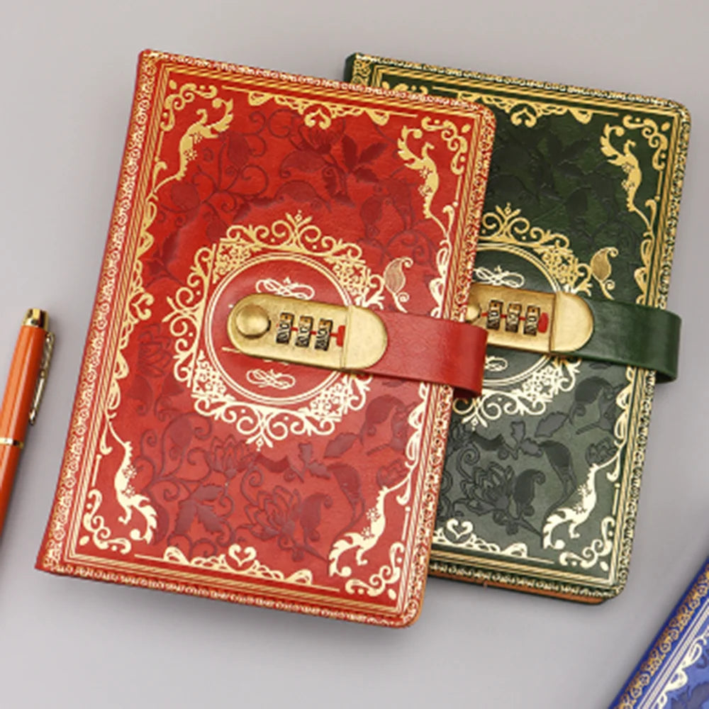 A5 Retro Password-Protected Diary with Lock
