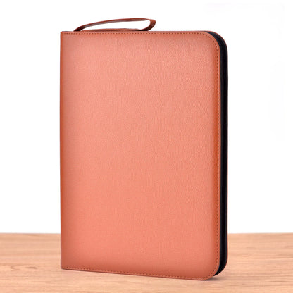Black and brown 48-pen fountain pen case with a secure zipper