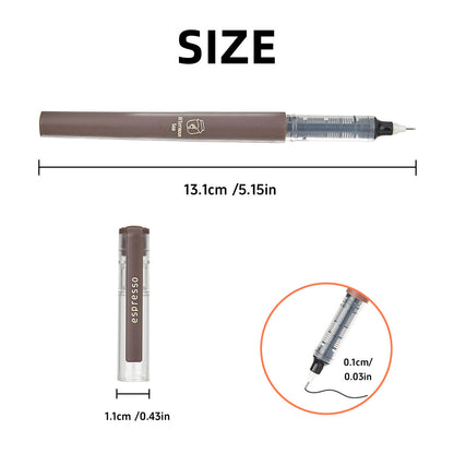 Tea-inspired stationery set featuring six slim rollerball pens