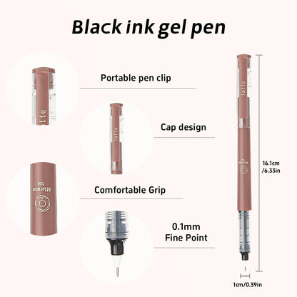 Close-up of a tea-inspired rollerball pen with a 0.5 mm tip