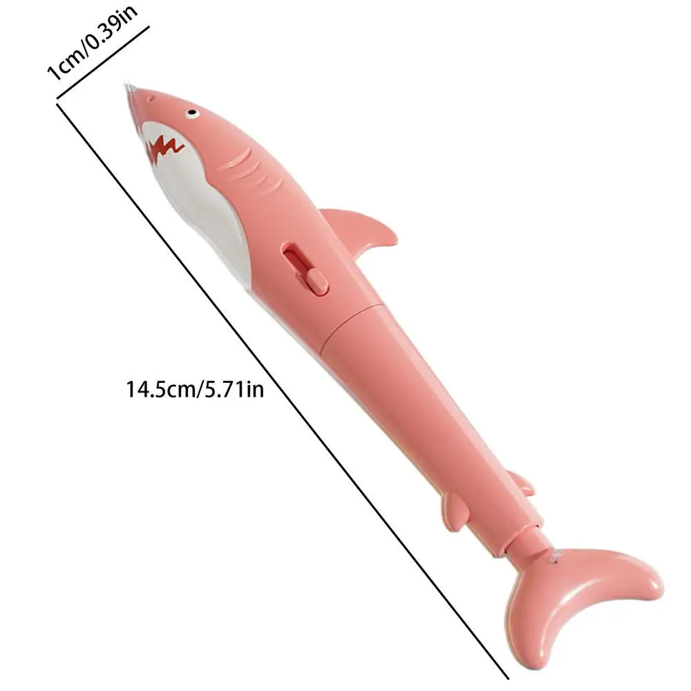 Shark-shaped novelty squirter pen suitable for parties and outdoor fun
