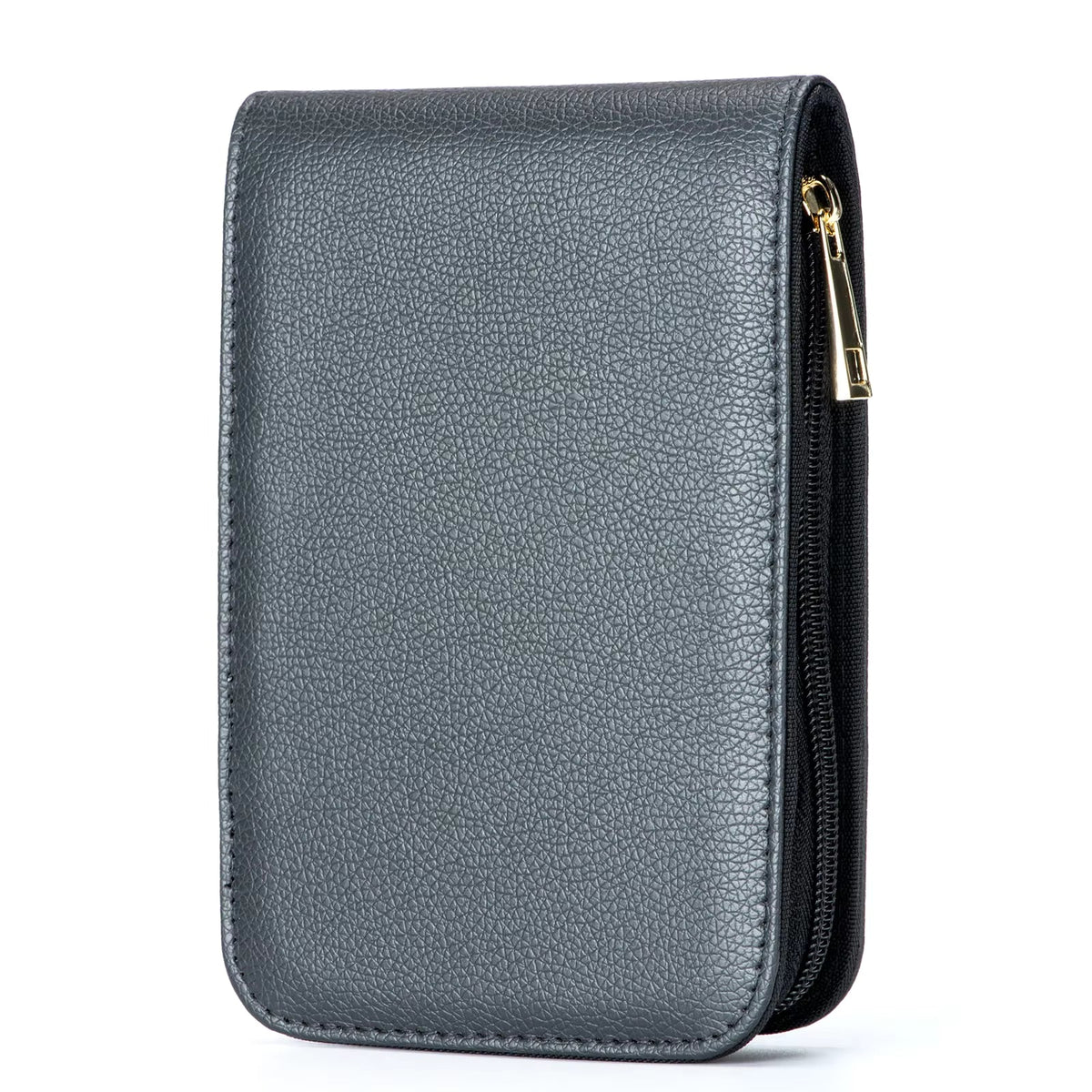 12-Pen Case With Protective Divider Black Brown Or Blue