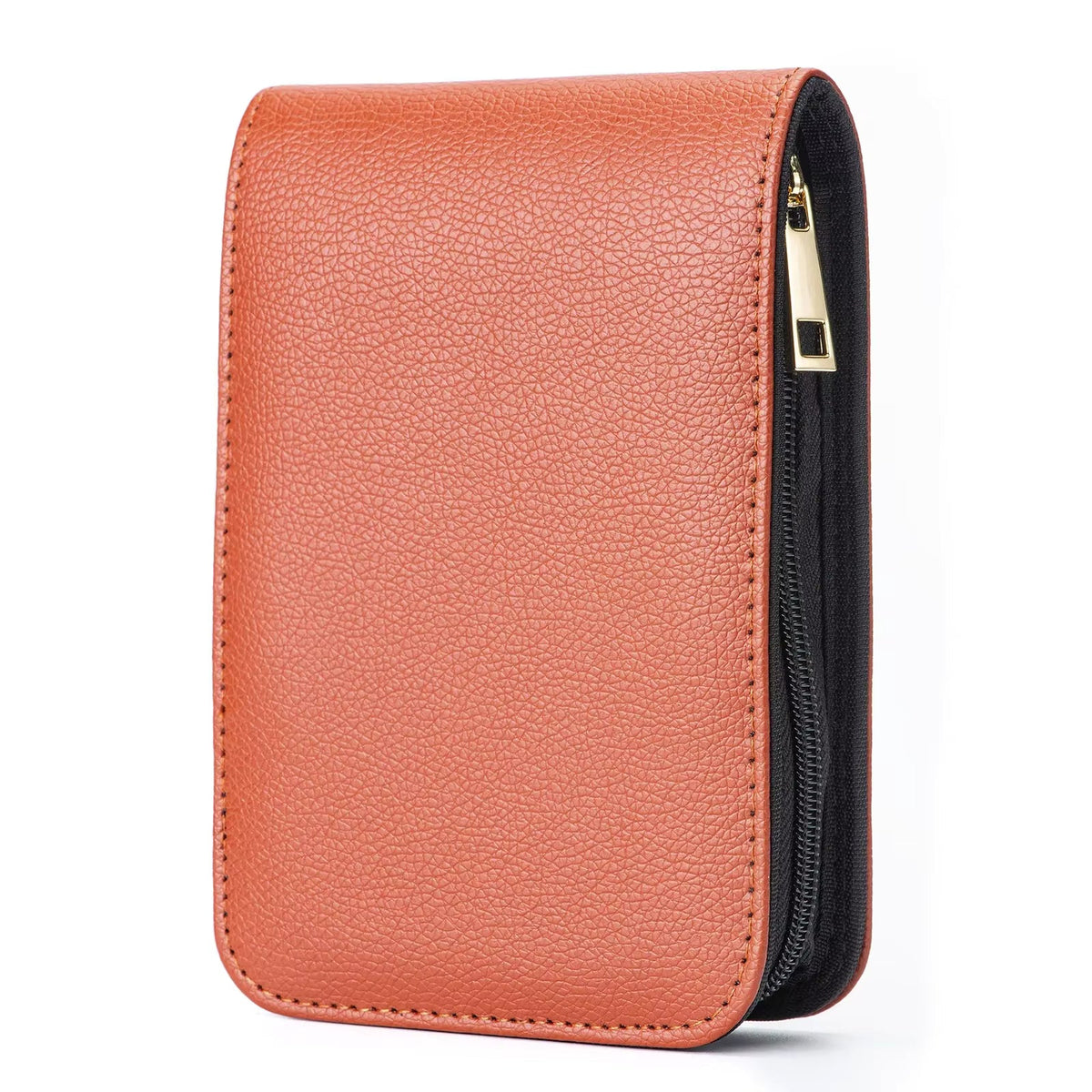 Black 12-pen case with a protective divider for organized pen storage