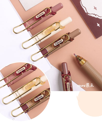 Retractable Rose Gel Pen Set