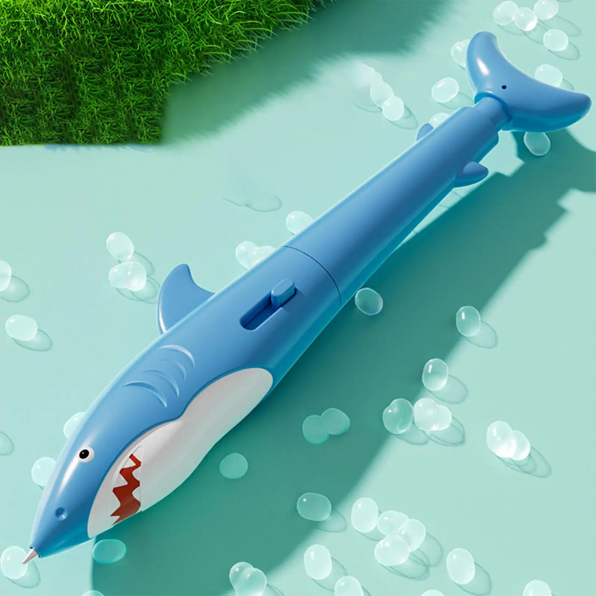 Shark water squirter pen prank toy with its pointed pen-style design