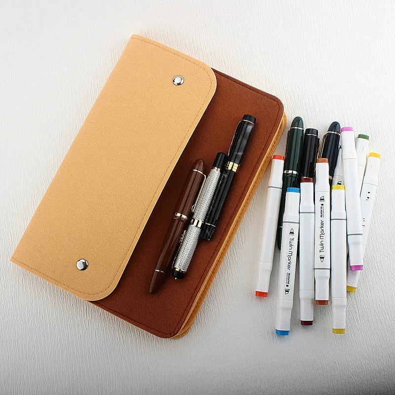 Two Tone Suede Pen Case