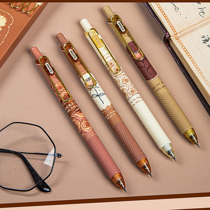 Retractable Rose Gel Pen Set
