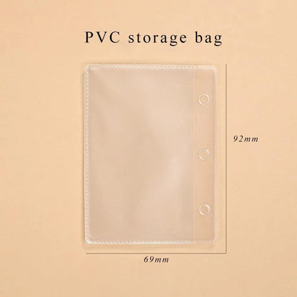 Mini Transparent Ring Binders With Storage Bag And Inserts